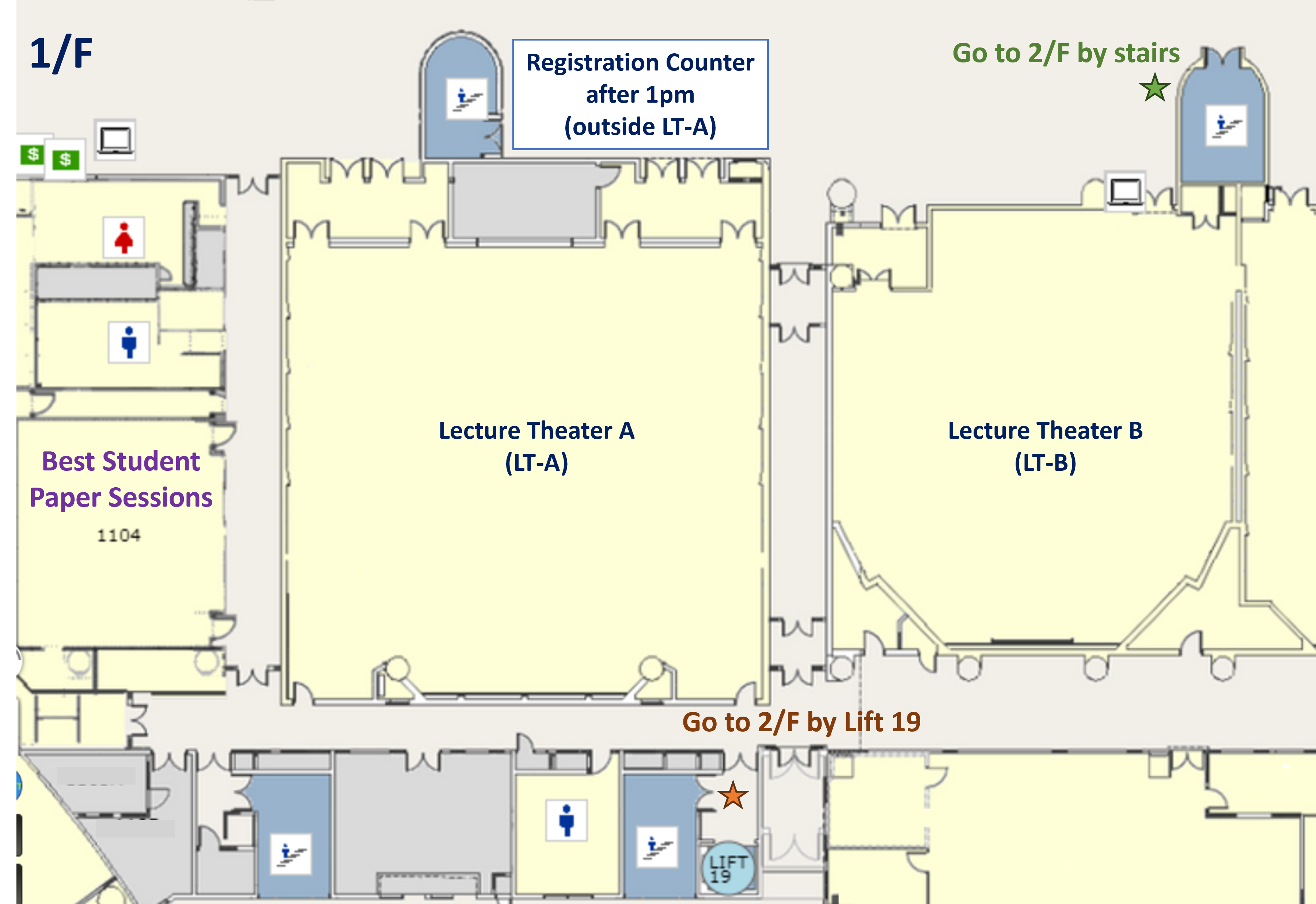 1/F Academic Concourse (venue for Best Student Paper Sessions and lift / stairs to Parallel Sessions)